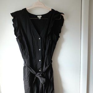 Target A New Day Black Shirtdress Ruffle Sleeves